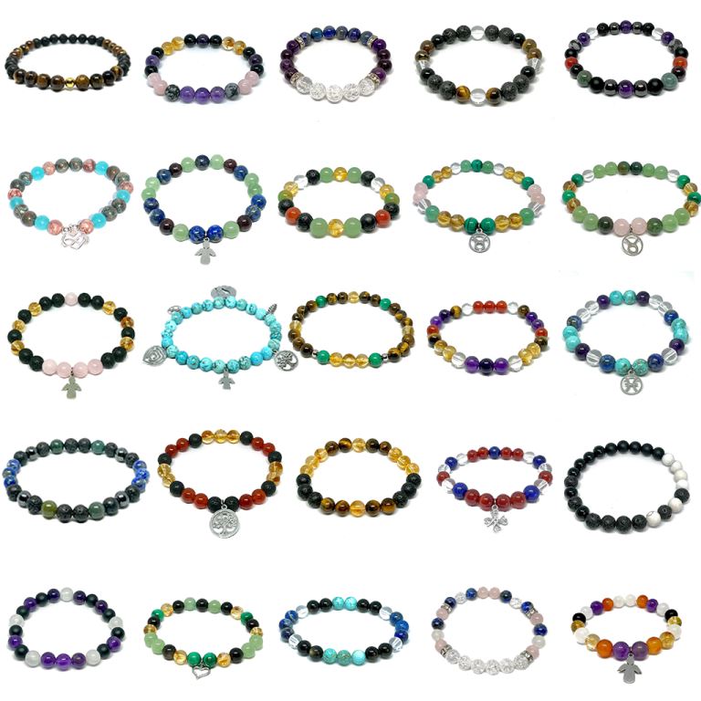 Minerální náramek na přání BEZ PŘÍVĚSKU